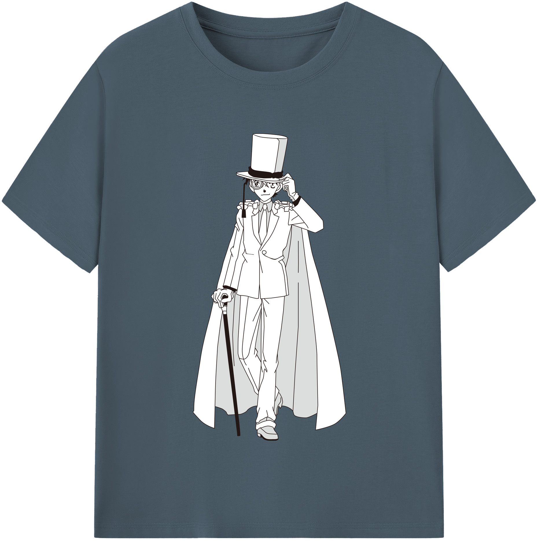 （画像用） 名探偵コナン くろば かいと Detective Conan Kuroba Kaito 綿100％半袖Tシャツ（フロントプリント）